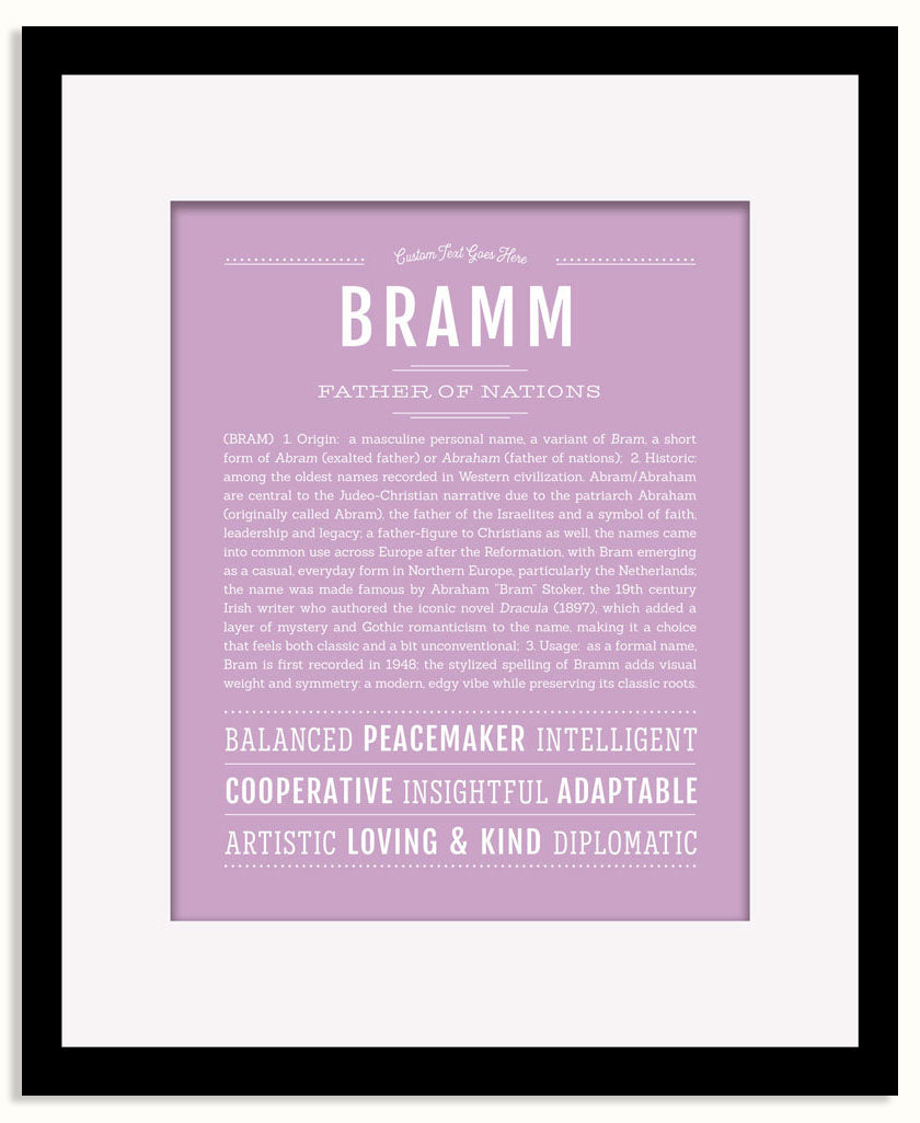 Frame Options | Lilac | Black Frame, Matted