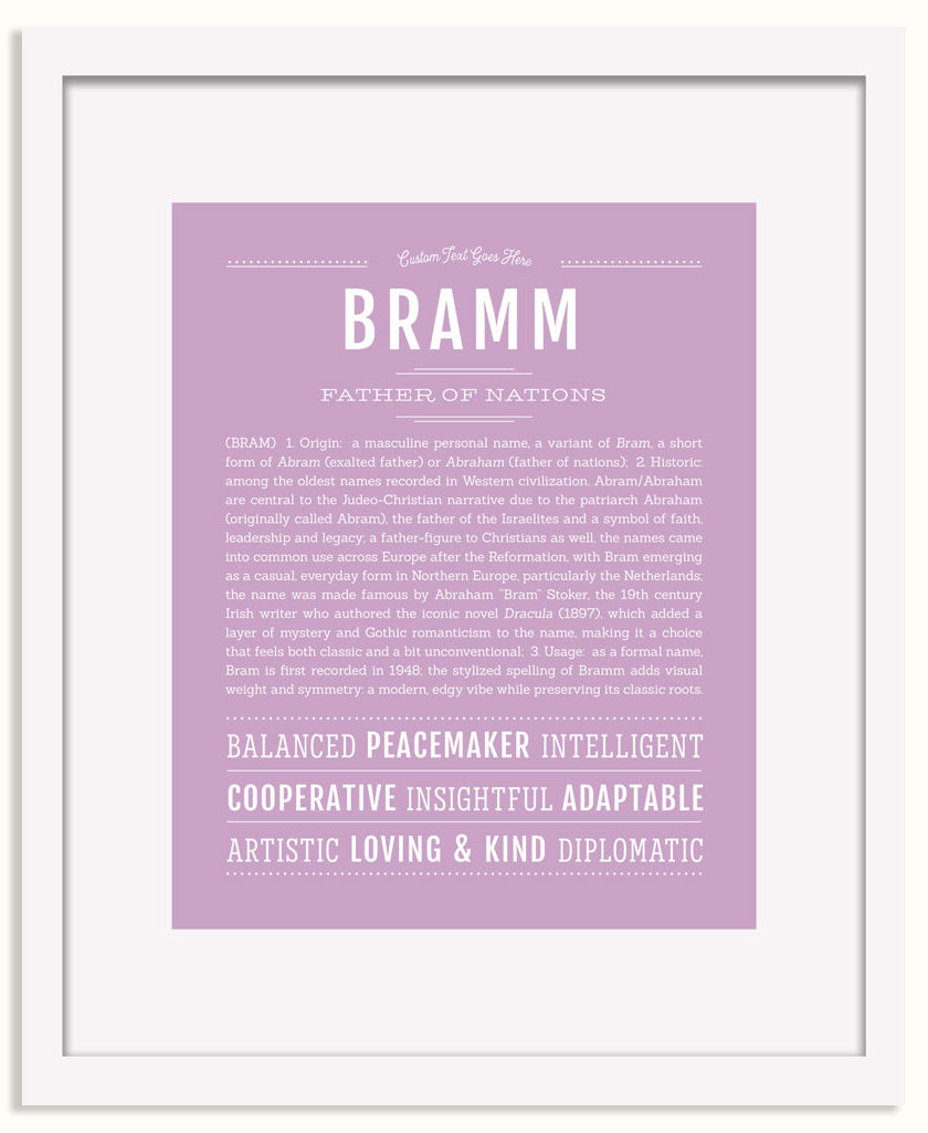 Frame Options | Lilac | White Frame, Matted