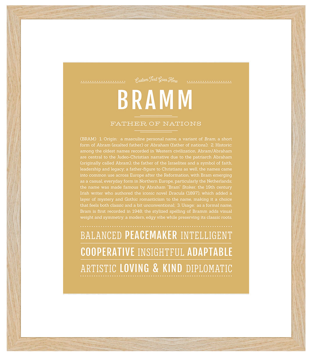 Frame Options | Matte Gold | Maple Frame, Matted