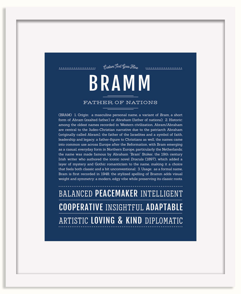 Frame Options | Midnight Blue | White Frame, Matted