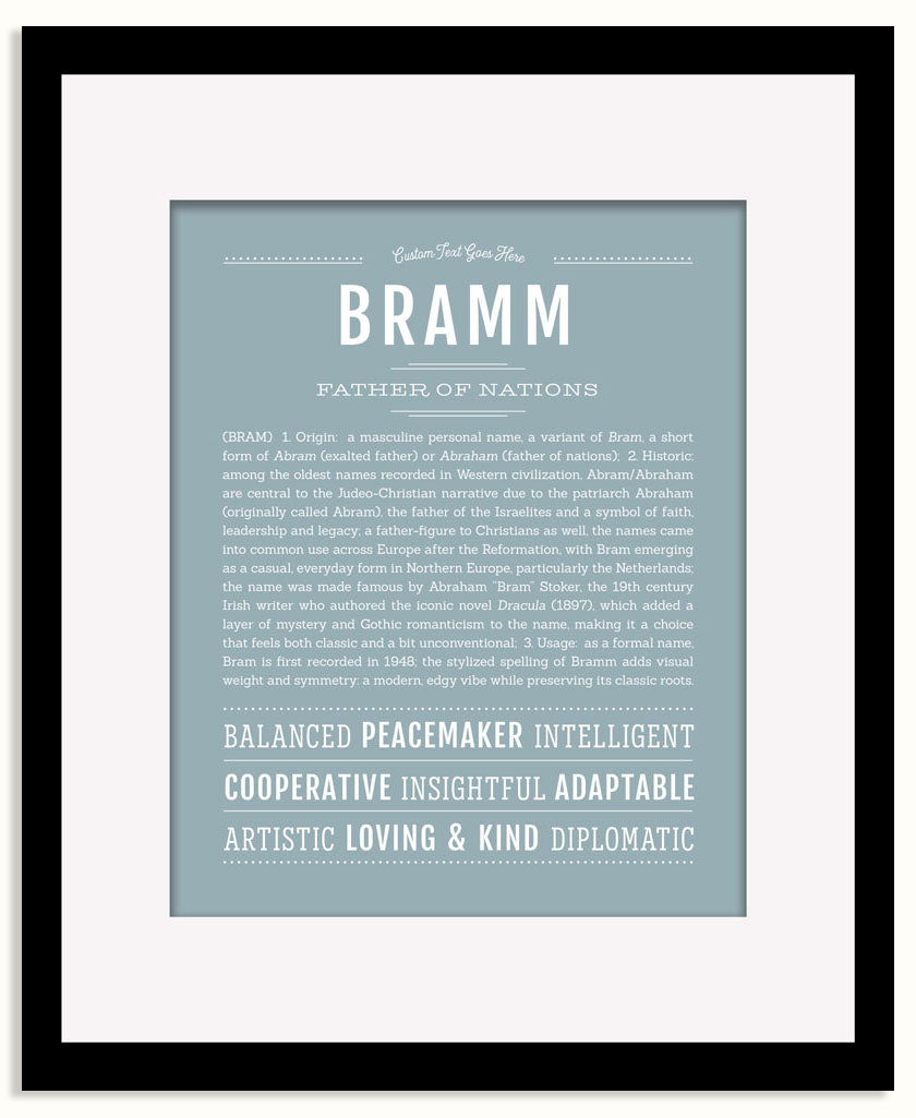 Frame Options | Powder Blue | Black Frame, Matted