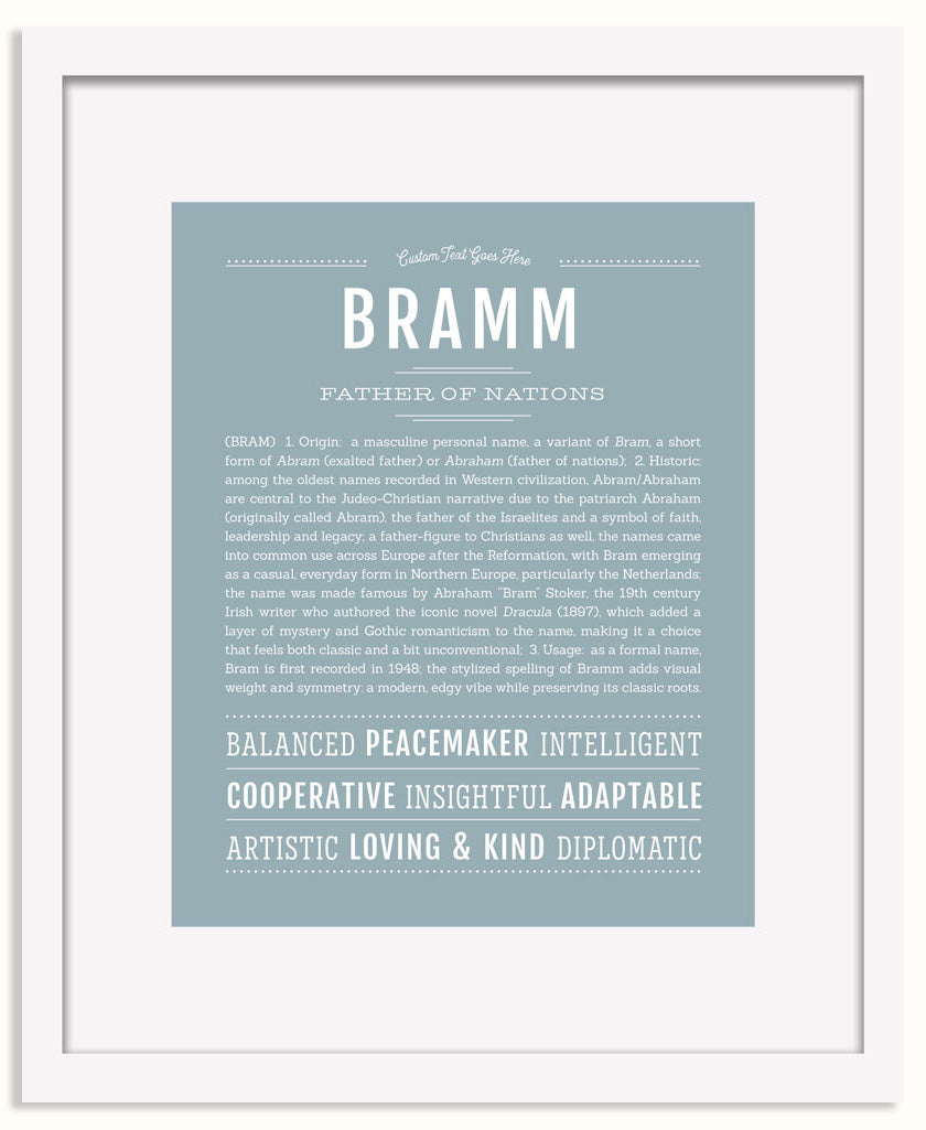 Frame Options | Powder Blue | White Frame, Matted
