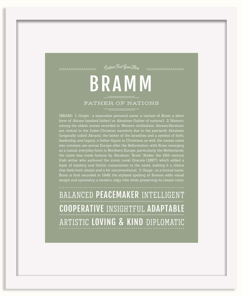 Frame Options | Sage | White Frame, Matted