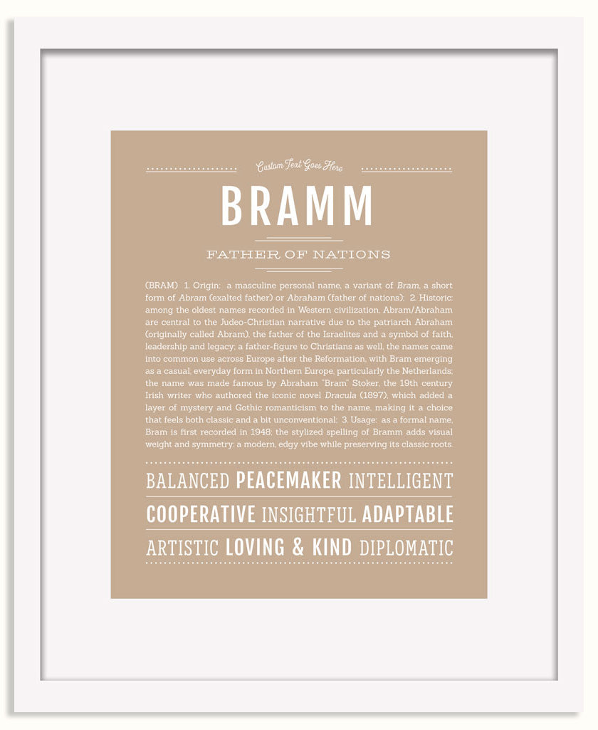 Frame Options | Tan | White Frame, Matted