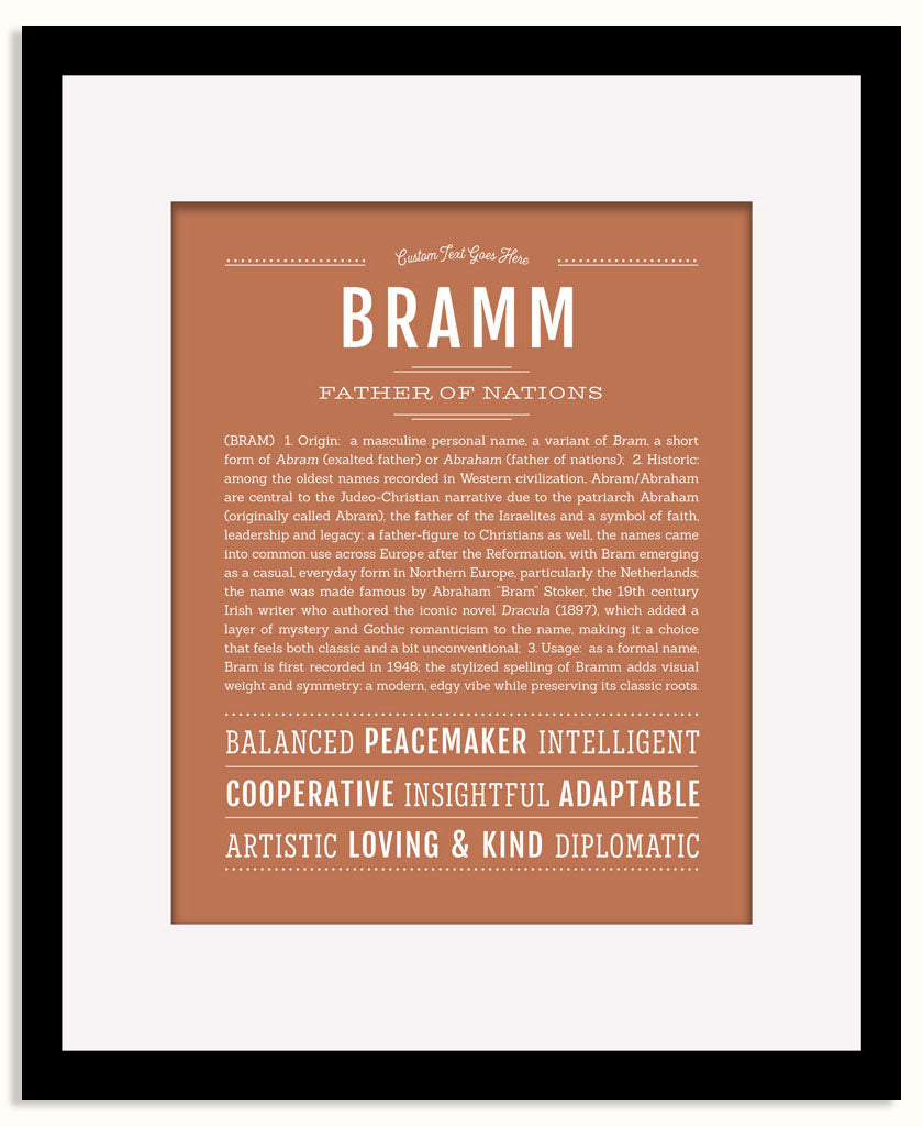 Frame Options | Terra Cotta | Black Frame, Matted