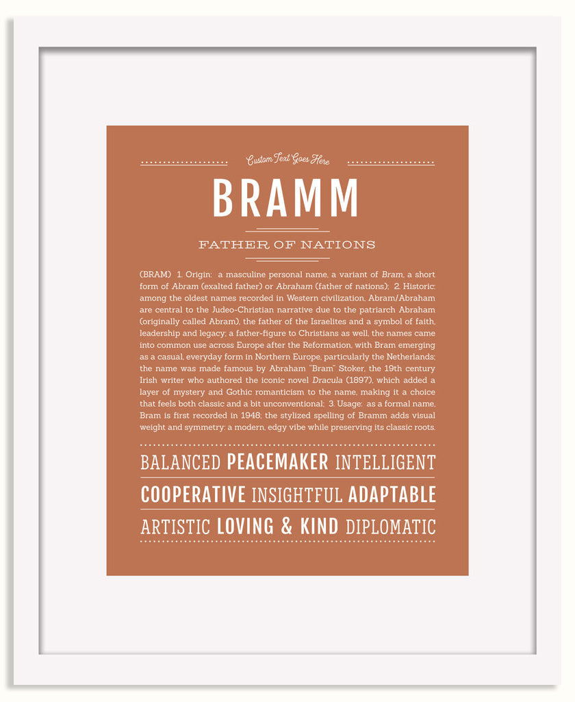 Frame Options | Terra Cotta | White Frame, Matted