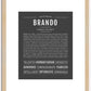 Brando | Name Art Print