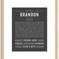 Brandon | Name Art Print