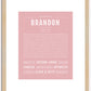 Brandon | Name Art Print