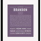 Frame Options | Deep Purple | Black Frame, Matted