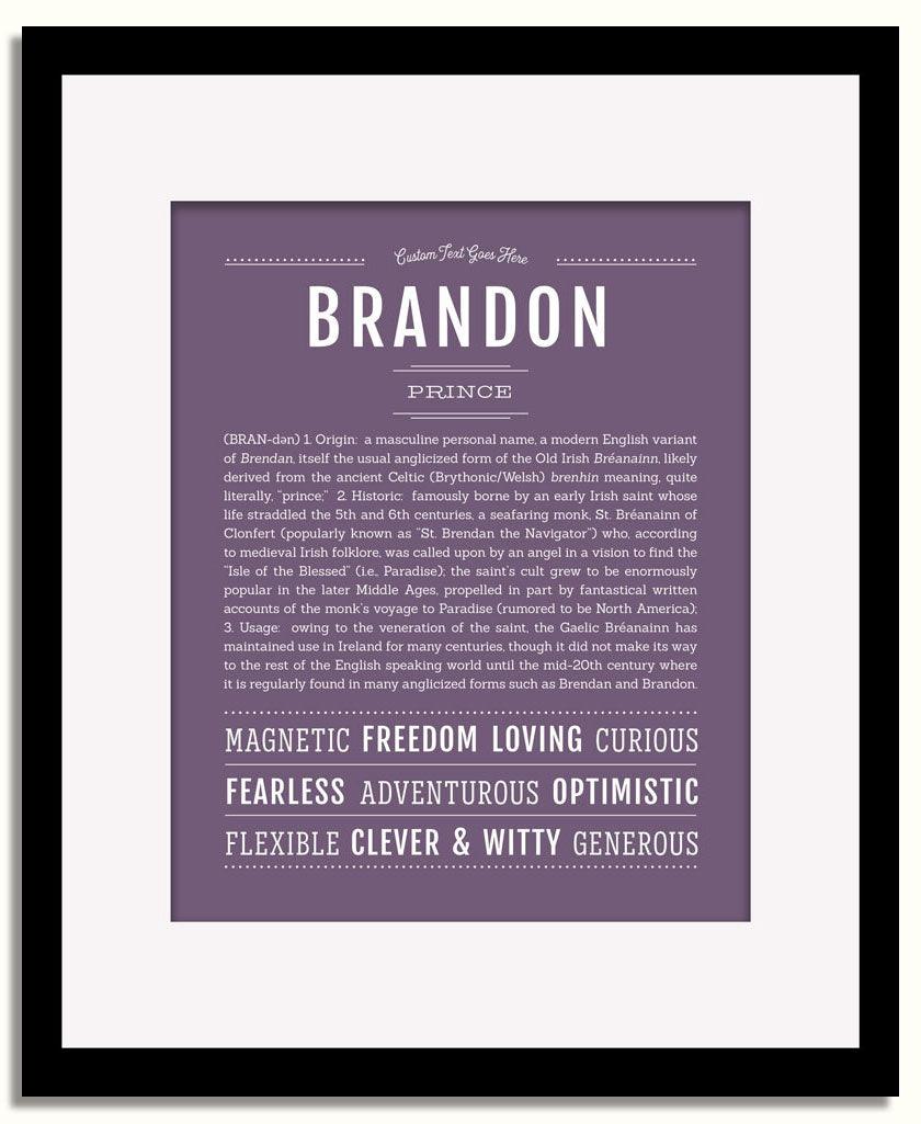 Frame Options | Deep Purple | Black Frame, Matted