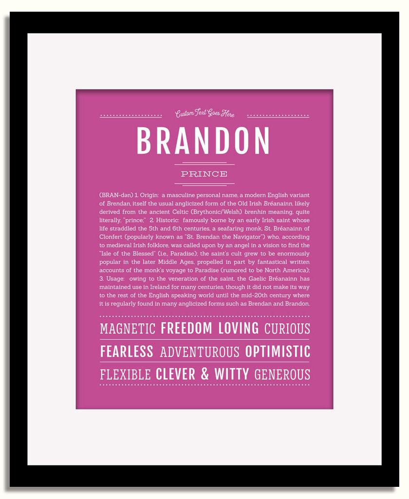 Frame Options | Dark Pink | Black Frame, Matted