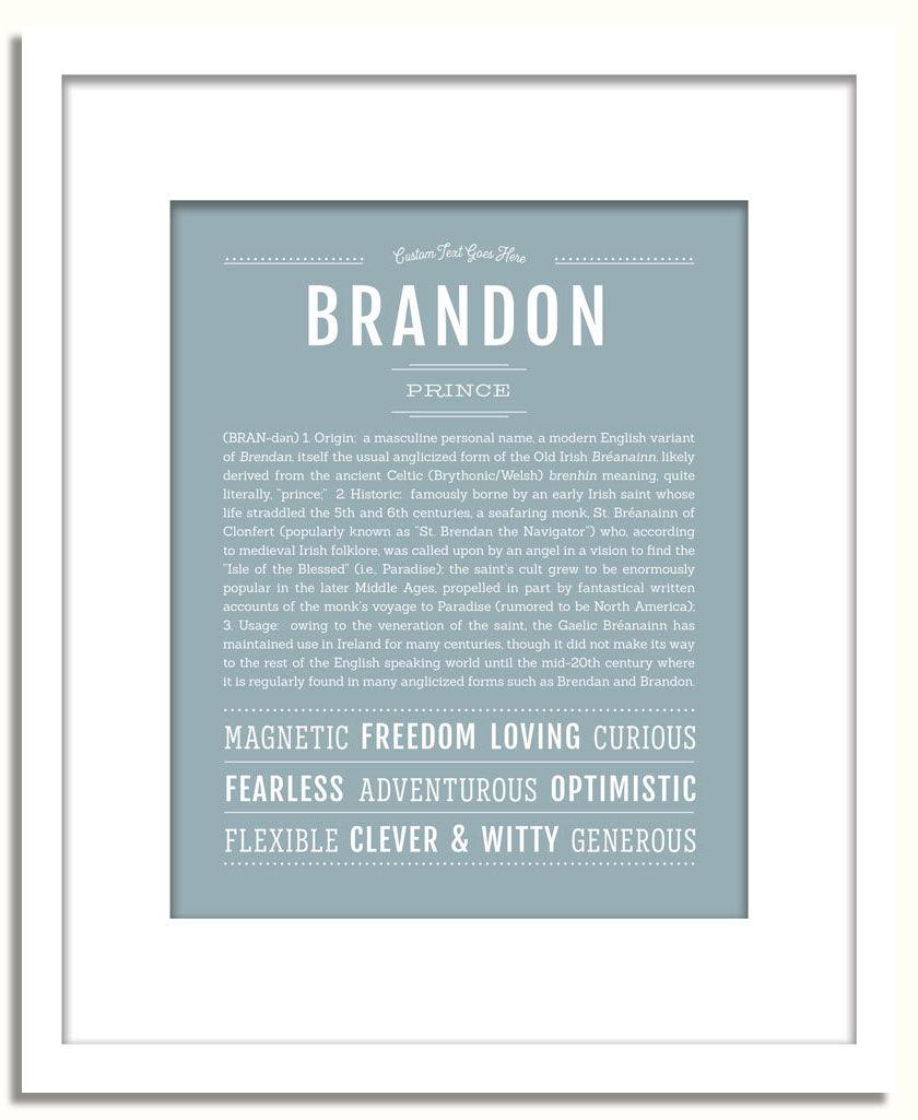 Frame Options | Powder Blue | White Frame, Matted