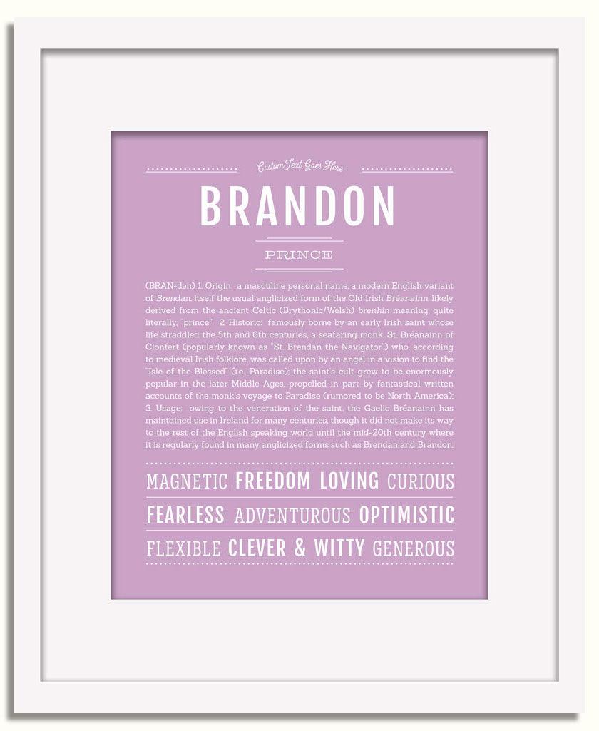 Frame Options | Lilac | White Frame, Matted