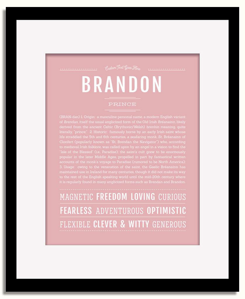 Frame Options | Dusty Rose | Black Frame, Matted