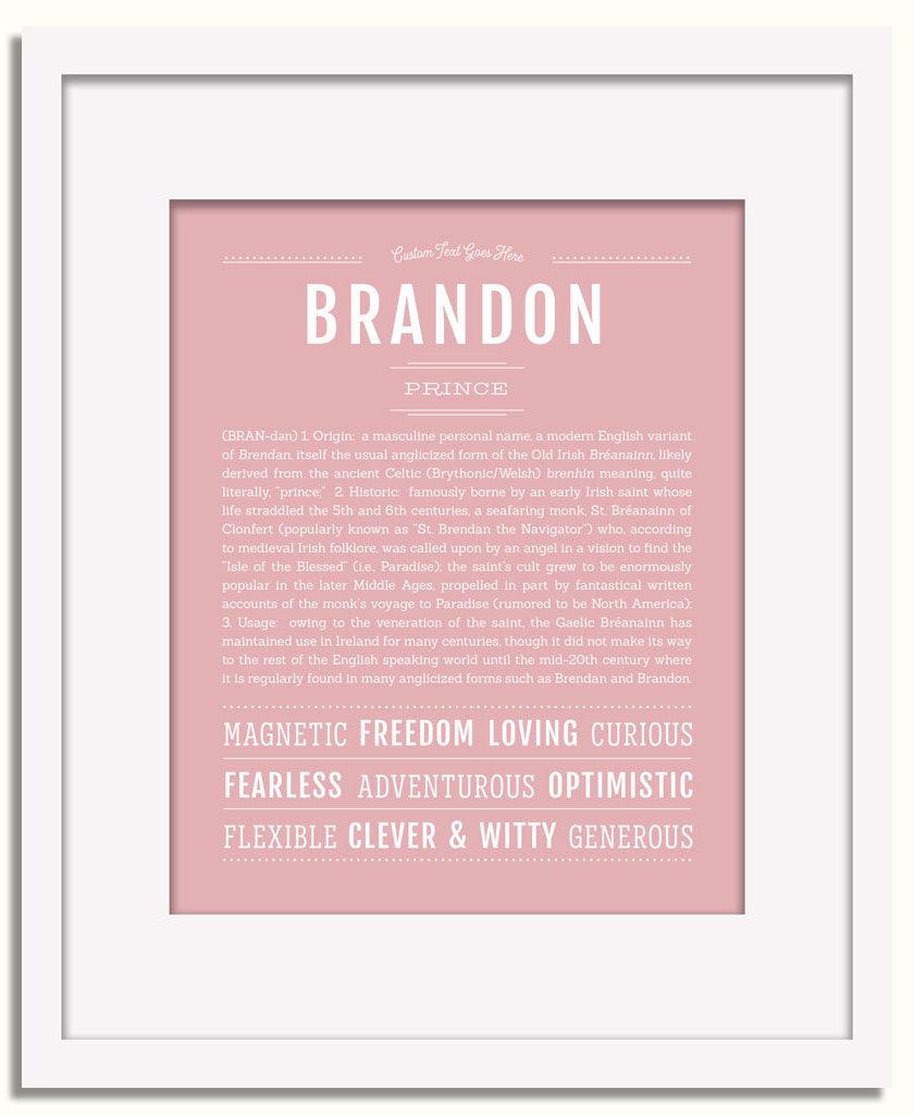 Frame Options | Dusty Rose | White Frame, Matted