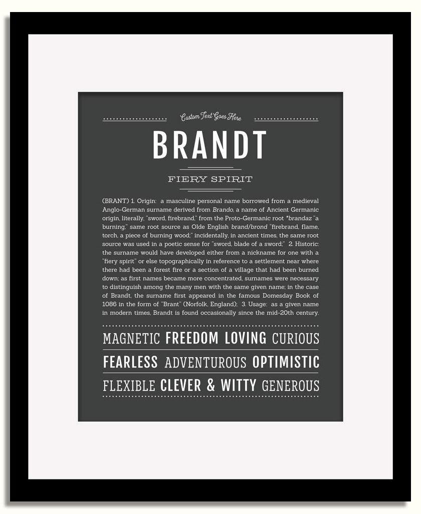 Frame Options | Charcoal Gray | Black Frame, Matted