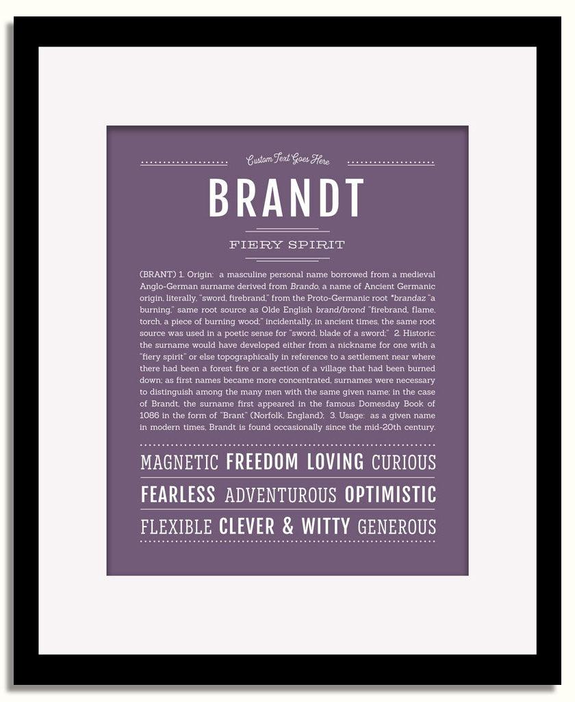 Frame Options | Deep Purple | Black Frame, Matted