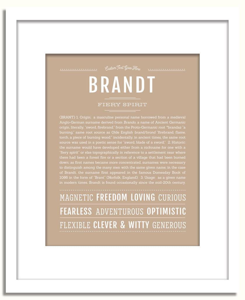 Frame Options | Tan | White Frame, Matted