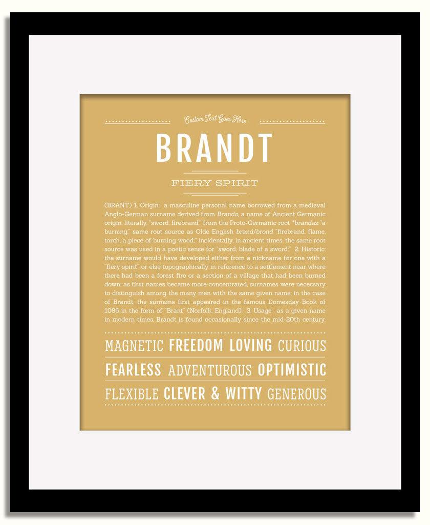 Frame Options | Matte Gold | Black Frame, Matted