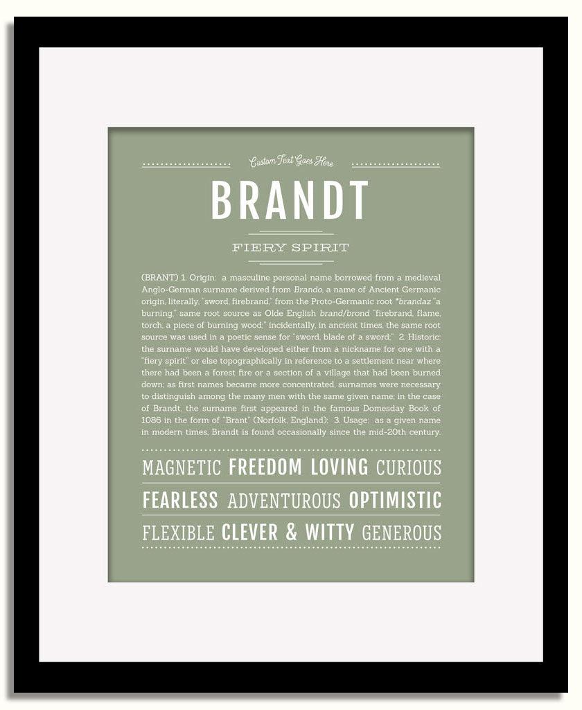 Frame Options | Sage | Black Frame, Matted