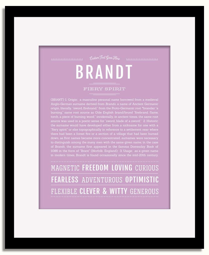 Frame Options | Lilac | Black Frame, Matted