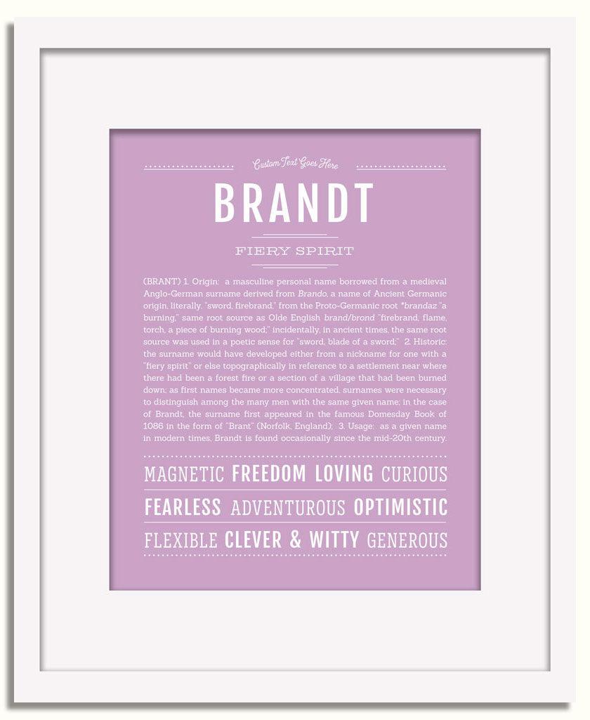 Frame Options | Lilac | White Frame, Matted