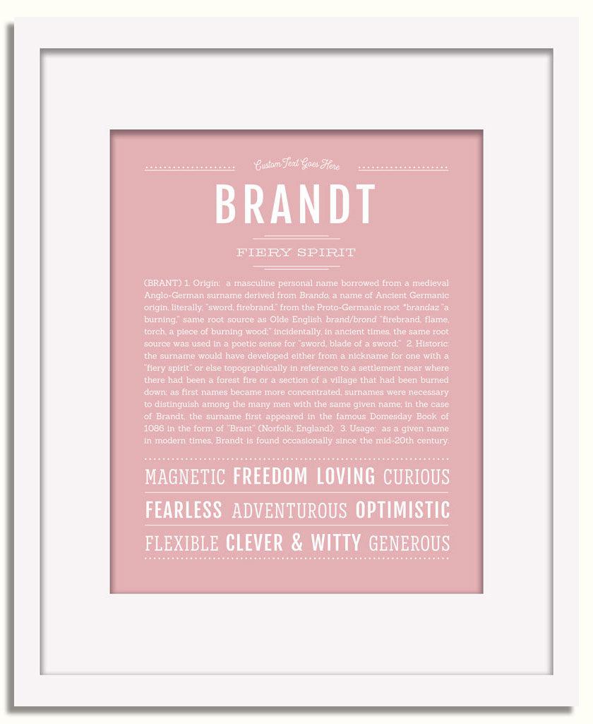 Frame Options | Dusty Rose | White Frame, Matted