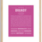 Brandy | Name Art Print