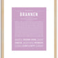 Brannen | Name Art Print