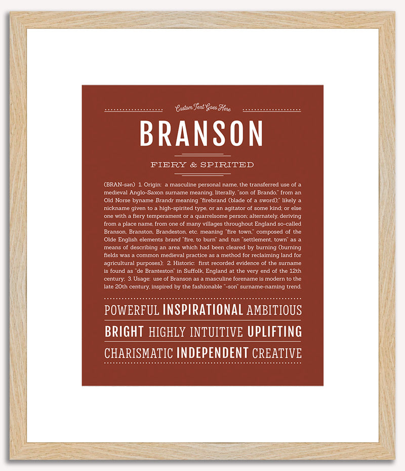 Branson | Name Art Print