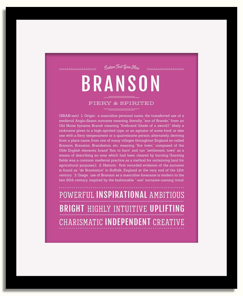 Frame Options | Dark Pink | Black Frame, Matted