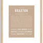 Braxton | Name Art Print