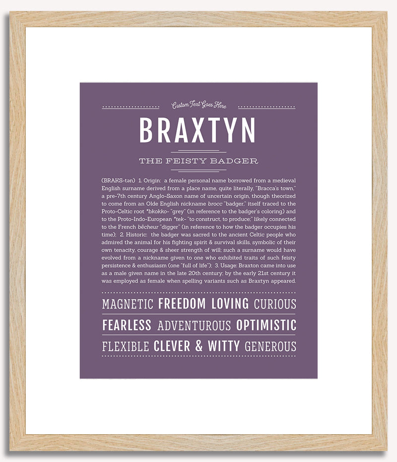 Braxtyn (male) | Name Art Print