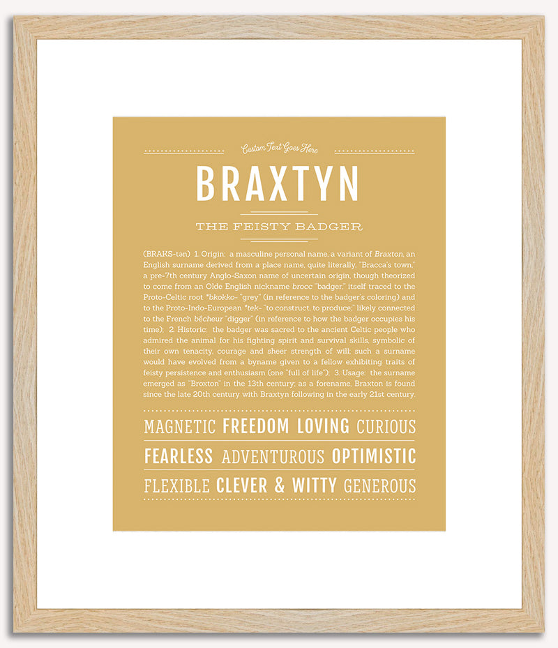 Braxtyn (male) | Name Art Print