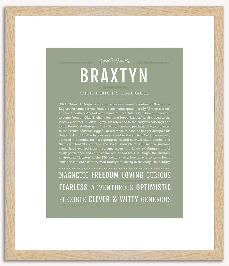 Braxtyn (male) | Name Art Print