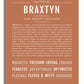 Braxtyn (female) | Name Art Print – Name Stories