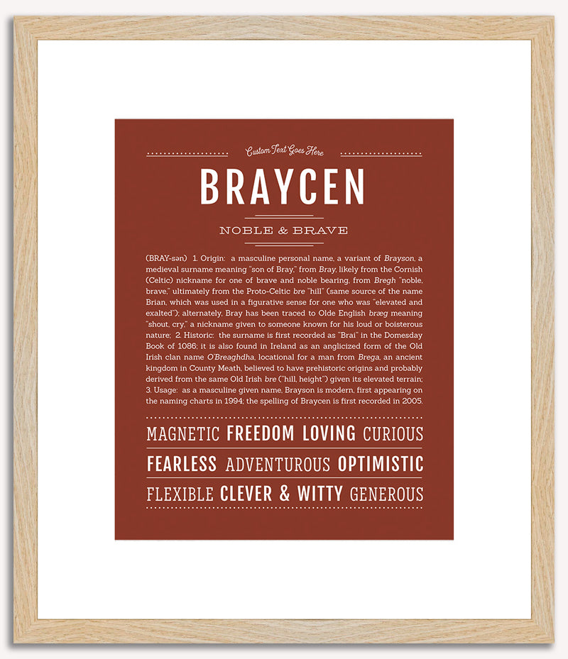 Braycen | Name Art Print