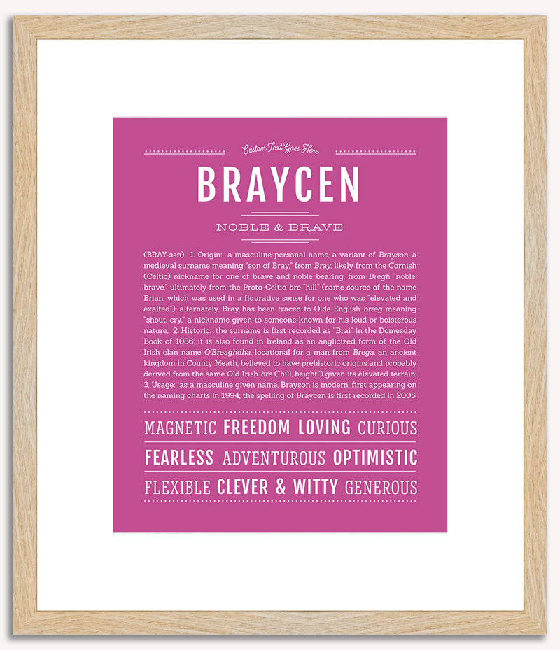 Braycen | Name Art Print