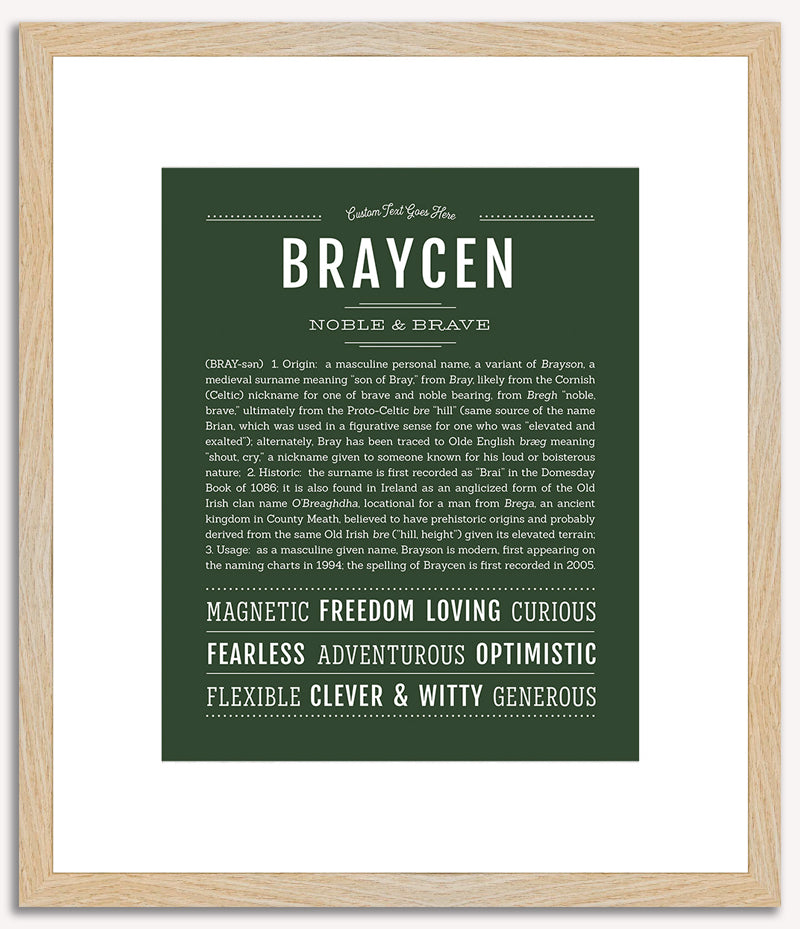 Braycen | Name Art Print