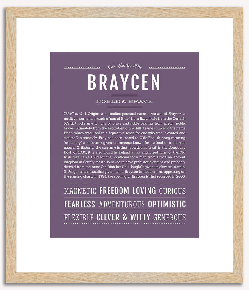 Braycen | Name Art Print