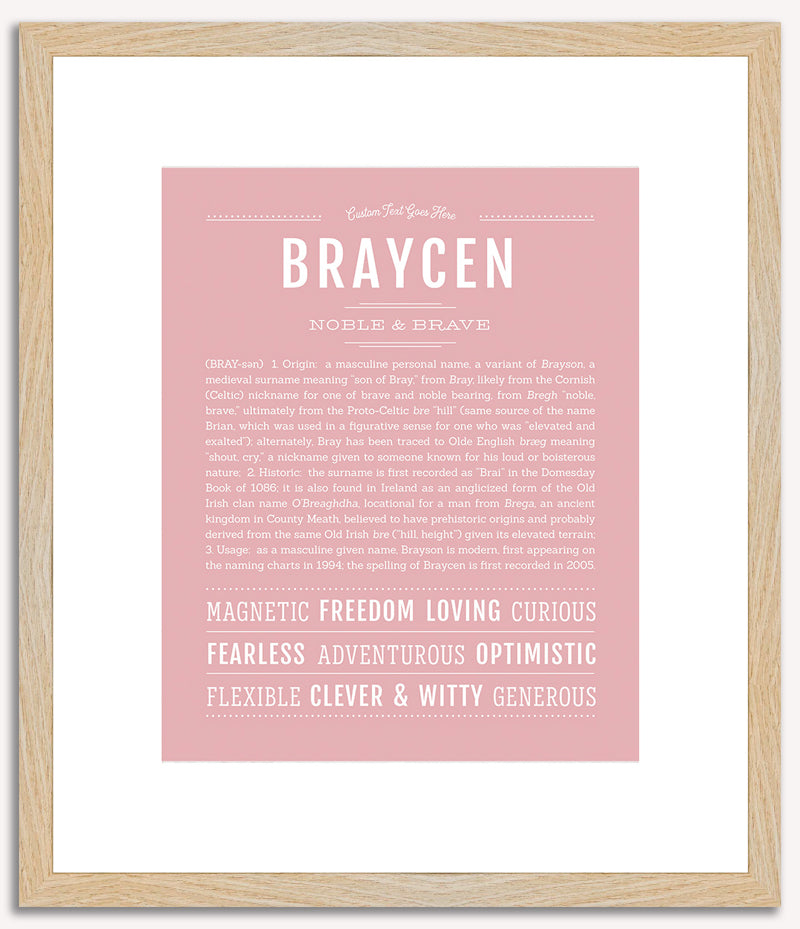 Braycen | Name Art Print