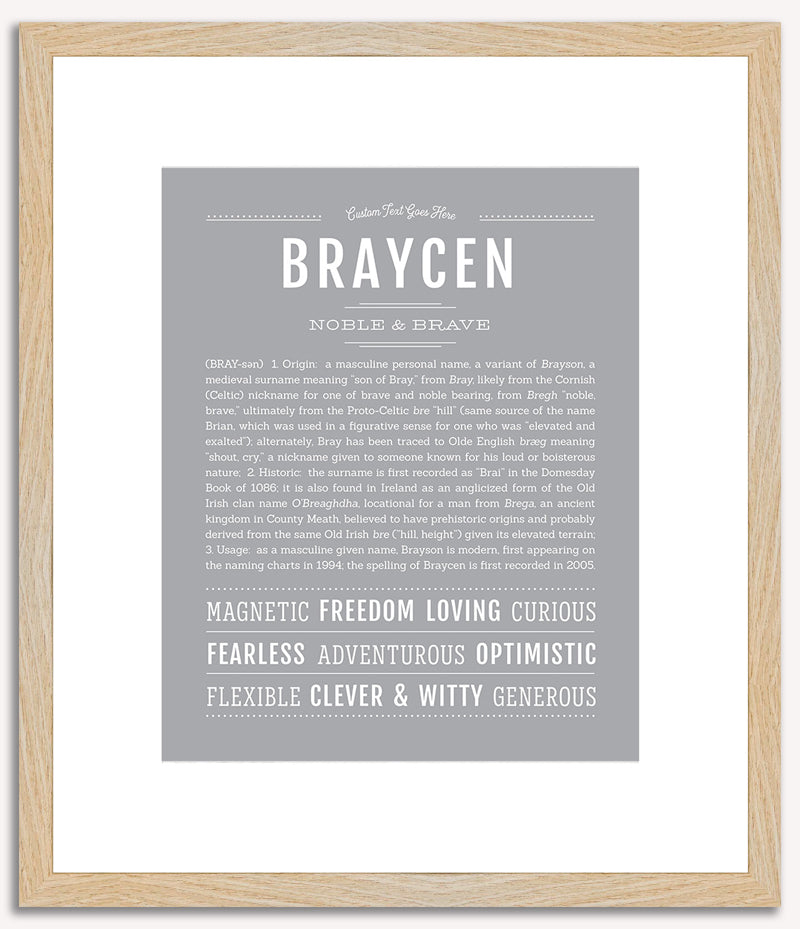 Braycen | Name Art Print