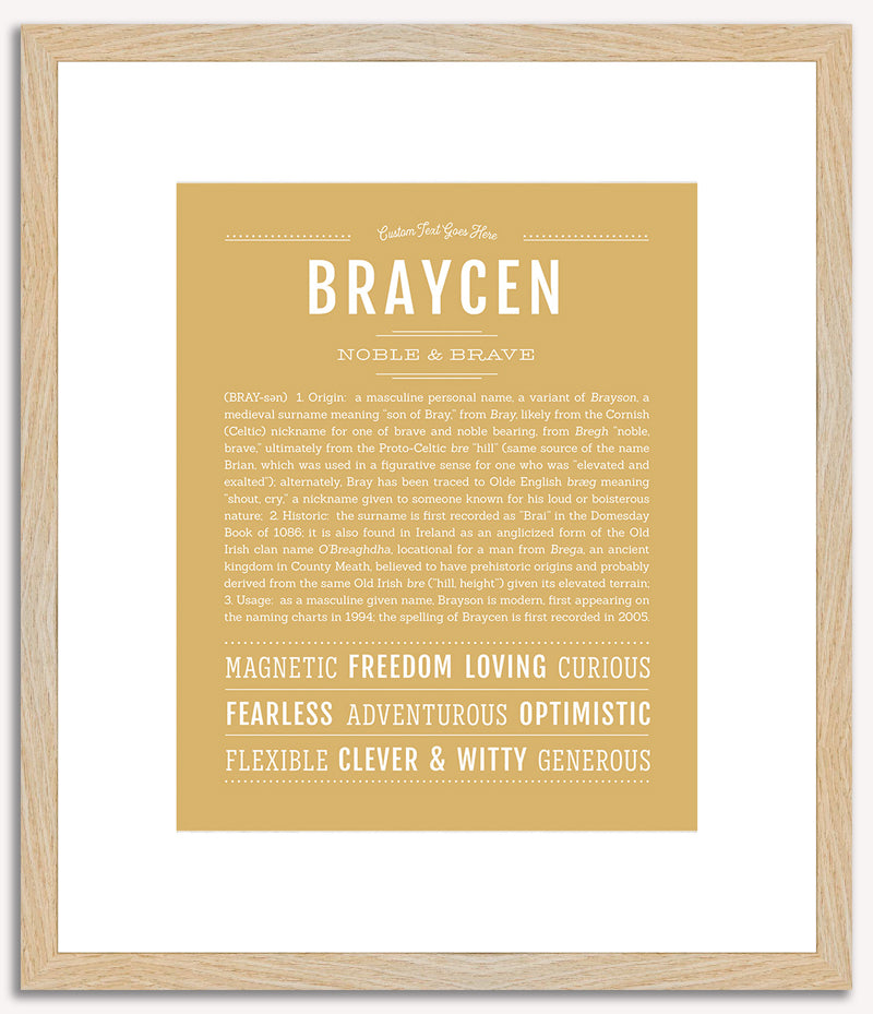 Braycen | Name Art Print