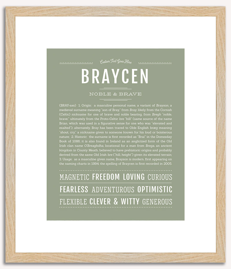 Braycen | Name Art Print