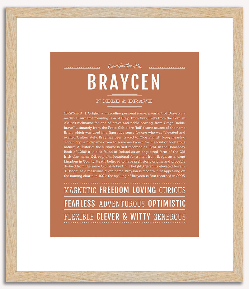 Braycen | Name Art Print