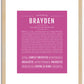 Brayden | Name Art Print