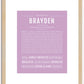 Brayden | Name Art Print