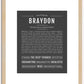 Braydon | Name Art Print