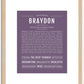 Braydon | Name Art Print